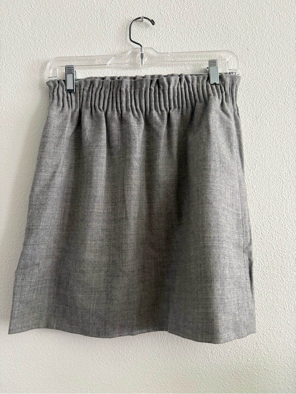 J. Crew Heather Gray A-Line Elastic-Waist Skirt